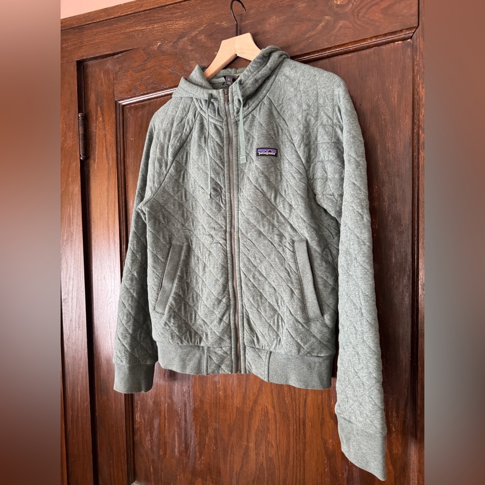 Patagonia Women’s Organic Cotton Quilt Hoody - Small Regen Green - Picture 10 of 13
